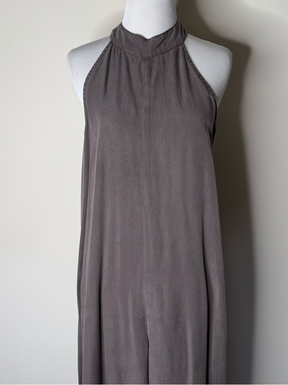 Cloth & Stone Anthropologie Brown Marfa Wide Leg Halter Jumpsuit - Picture 3 of 10